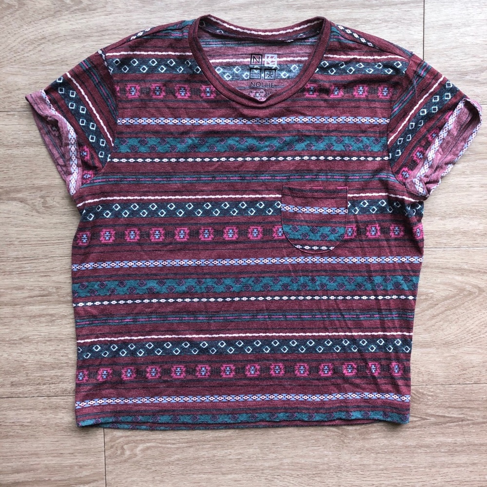 Pacsun Nollie Aztec print Pocket Tee